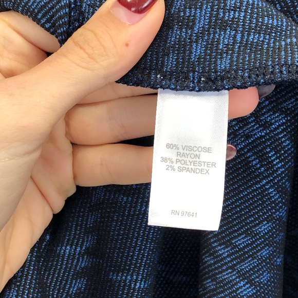 J.Jill L -navy and black midi dress e98-36 - Picture 3 of 5